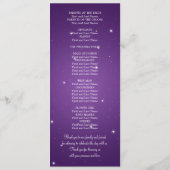 Elegant huwelijksprogramma sprankelende ketting Pa Programmakaart (Achterkant)