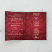 Elegant huwelijksprogramma Swirly Flourish Red Programma (Binnen)