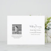 Elegant huwelijksprogramma Zwart-wit Sjabloon (Staand voorkant)