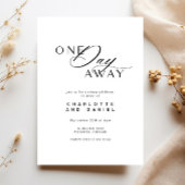 Elegant huwelijksrepetitie diner één dag vooruit kaart