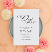 Elegant huwelijksrepetitie diner één dag vooruit kaart