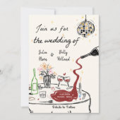 Elegant huwelijksrepetitie diner kaart (Voorkant)