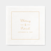 Elegant huwelijksscript minimalistisch chique goud folie servetten (Voorkant)