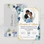 Elegant Huwelijksuitnodiging Ontwerp Kaart (Voorkant / Achterkant)