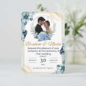 Elegant Huwelijksuitnodiging Ontwerp Kaart (Staand voorkant)