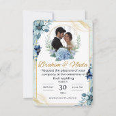 Elegant Huwelijksuitnodiging Ontwerp Kaart (Voorkant)