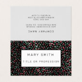 Elegant Hybrid Floral-Animal Visitekaartje (Buitenkant ongevouwen)