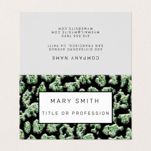 Elegant Hybrid Floral-Animal Visitekaartje (Buitenkant ongevouwen)