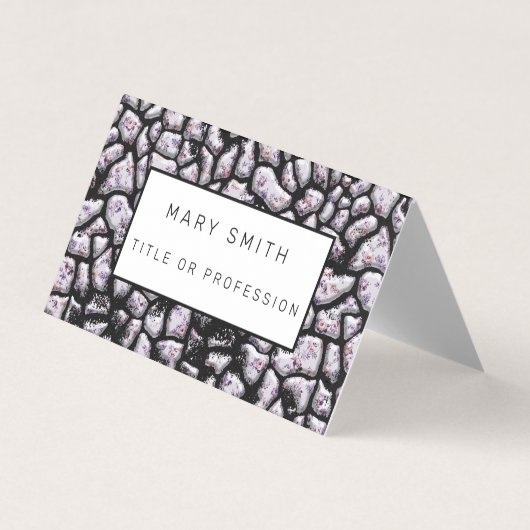 Elegant Hybrid Floral-Animal Visitekaartje (Voorkant)