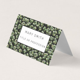 Elegant Hybrid Floral-Animal Visitekaartje