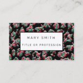 Elegant Hybrid Floral-Animal Visitekaartje (Voorkant)