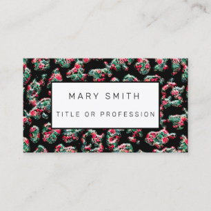 Elegant Hybrid Floral-Animal Visitekaartje