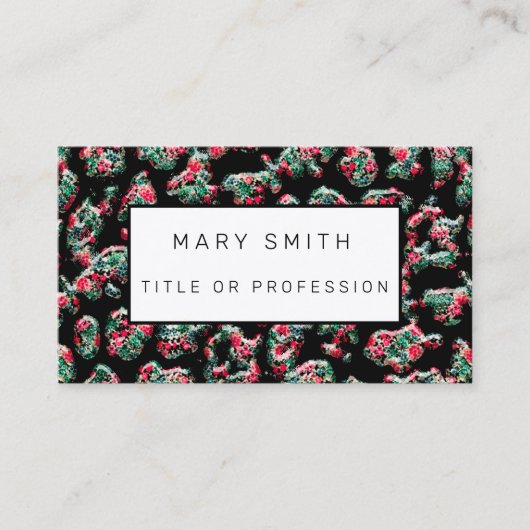 Elegant Hybrid Floral-Animal Visitekaartje (Voorkant)