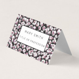 Elegant Hybrid Floral-Animal Visitekaartje