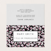 Elegant Hybrid Floral-Animal Visitekaartje (Buitenkant ongevouwen)