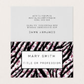 Elegant Hybrid Floral-Animal Visitekaartje (Buitenkant ongevouwen)