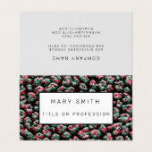 Elegant Hybrid Floral-Animal Visitekaartje (Buitenkant ongevouwen)