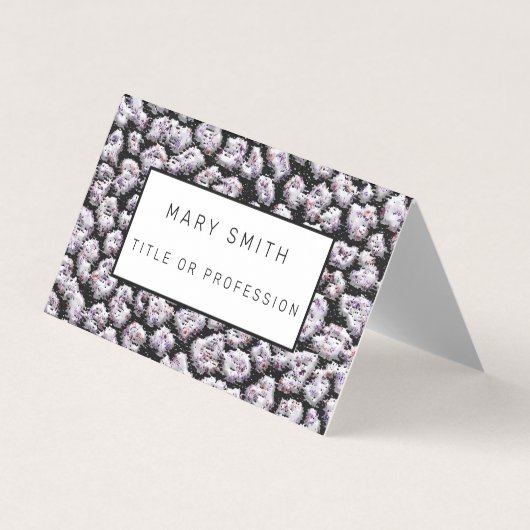 Elegant Hybrid Floral-Animal Visitekaartje (Voorkant)