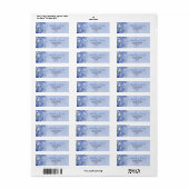Elegant Hydrangea Blue Florals Adres Label (Full Sheet)