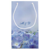 Elegant Hydrangea Blue Florals Klein Cadeauzakje (Achterkant)