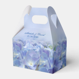Elegant Hydrangea Blue Florals Wedding Favor Box Bedankdoosjes