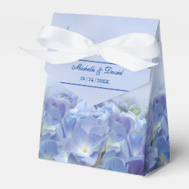 Elegant Hydrangea Blue Florals Wedding Favor Box Bedankdoosjes