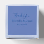 Elegant Hydrangea Blue Florals Wedding Favor Box Bedankdoosjes (Bovenkant)