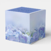 Elegant Hydrangea Blue Florals Wedding Favor Box Bedankdoosjes (Achterkant)