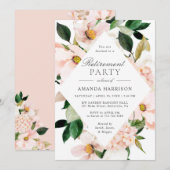Elegant Hydrangea Blush Floral Retimentation Party Kaart (Voorkant / Achterkant)