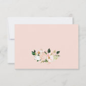 Elegant Hydrangea Blush Pink Floral Wedding RSVP Kaartje (Achterkant)