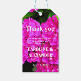 Elegant Hydrangea Floral Pink Cadeaulabel