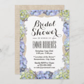 Elegant Hydrangea Flowers Burlap Vrijgezellenfeest Kaart (Voorkant / Achterkant)