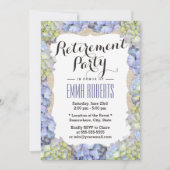 Elegant Hydrangea Flowers Retirement Party Kaart (Voorkant)