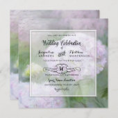 Elegant Hydrangea Garden Floral Script Typografie Kaart (Voorkant / Achterkant)