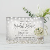 Elegant Hydrangea Jar Rustic Vrijgezellenfeest Kaart (Staand voorkant)