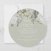 Elegant Hydrangea Licht Salie Rond Vrijgezellenfee Kaart (Voorkant)