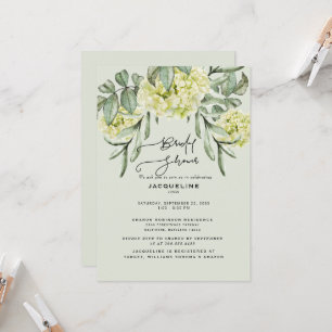Elegant Hydrangea Mint Bridal Shower Kaart