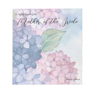 Elegant Hydrangea Mother Of The Bride Notepad Notitieblok