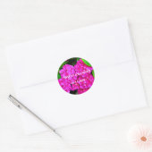 Elegant Hydrangea Pink Floral Foto Blossom Ronde Sticker (Envelop)