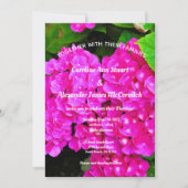 Elegant Hydrangea Pink Floral Photography Wedding Kaart (Voorkant)