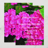 Elegant Hydrangea Pink Floral Photography Wedding Kaart (Voorkant / Achterkant)