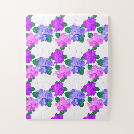 Elegant Hydrangea Pink Purple Flowers Bouquet Legpuzzel (Verticaal)