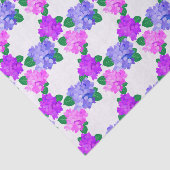 Elegant Hydrangea Pink Purple Flowers Bouquet Tissuepapier (Detail)