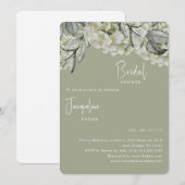 Elegant Hydrangea Roundé Sage Vrijgezellenfeest Kaart (Voorkant / Achterkant)