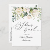 Elegant Hydrangea Rozen Vrijgezellenfeest per post Briefkaart (Voorkant / Achterkant)