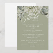 Elegant Hydrangea Sage Vrijgezellenfeest Kaart (Voorkant / Achterkant)