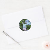 Elegant Hydrangea Sla de datum op Ronde Sticker (Envelop)