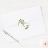 Elegant Hydrangea Vrijgezellenfeest dank u Ronde Sticker (Envelop)