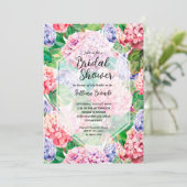 Elegant Hydrangea Vrijgezellenfeest Kaart (Staand voorkant)