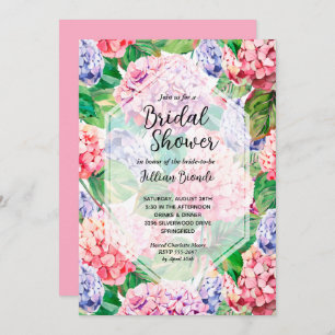 Elegant Hydrangea Vrijgezellenfeest Kaart